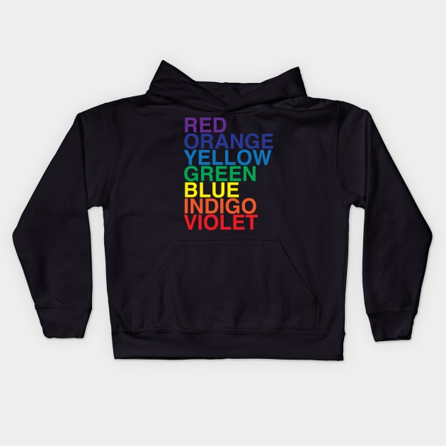 RoyGBiv Reverse by BenCapozzi Kids Hoodie by bencapozzi